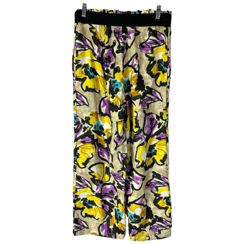 Maeve By Anthropologie Floral Wide Leg Pant Size Medium